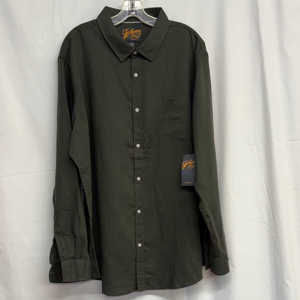 Johnny Bigg Men's Dark Green Button Down Shirt size 2xl